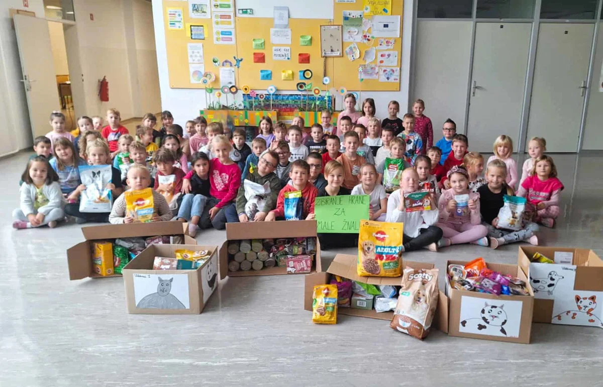 Na Osnovni šoli Koroški jeklarji in Podružnični šoli Kotlje je potekala srčna akcija za zapuščene živali (FOTO)