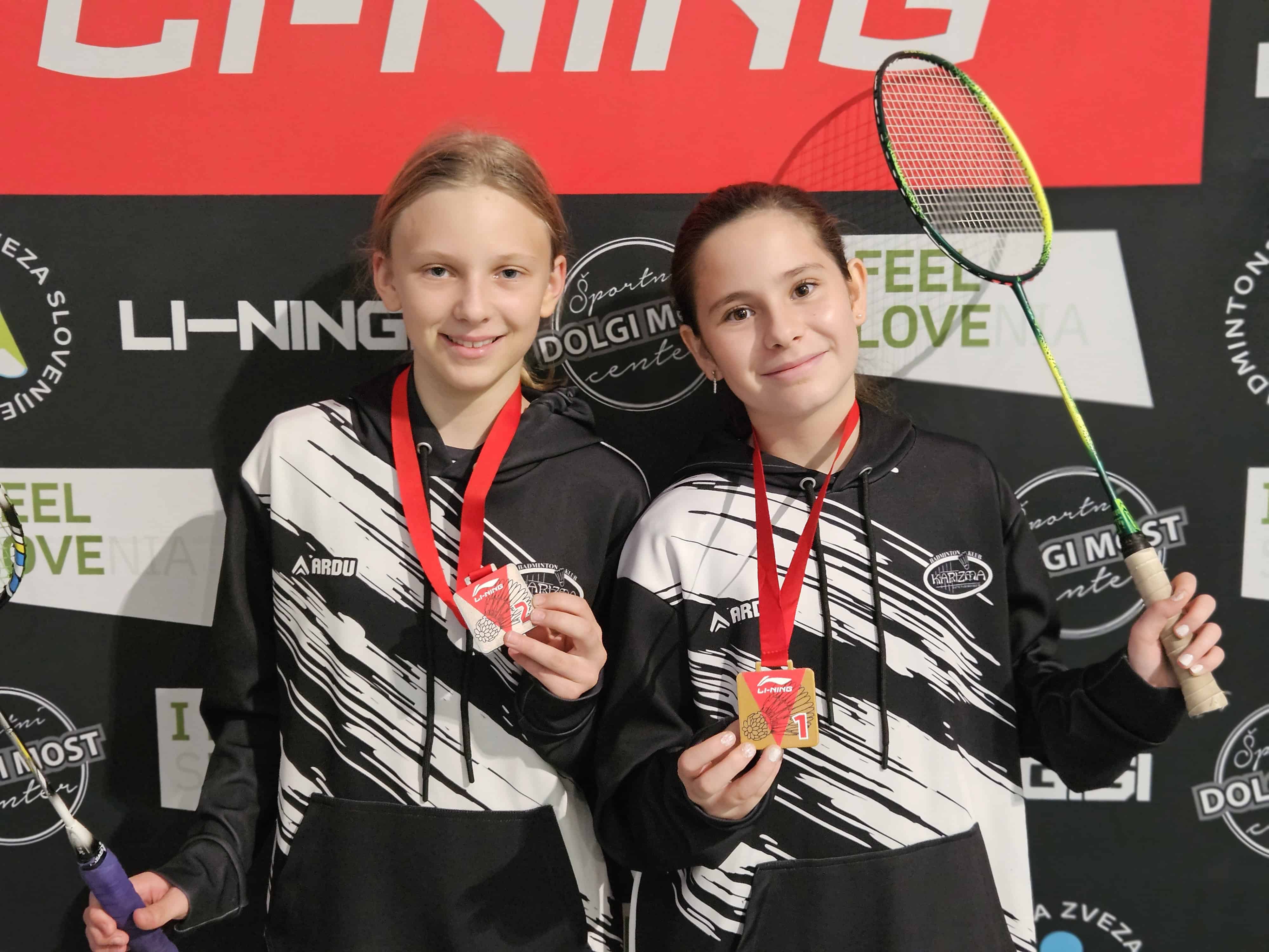 Zlato in srebro iz turnirja v badmintonu dekleta prinesla na Koroško