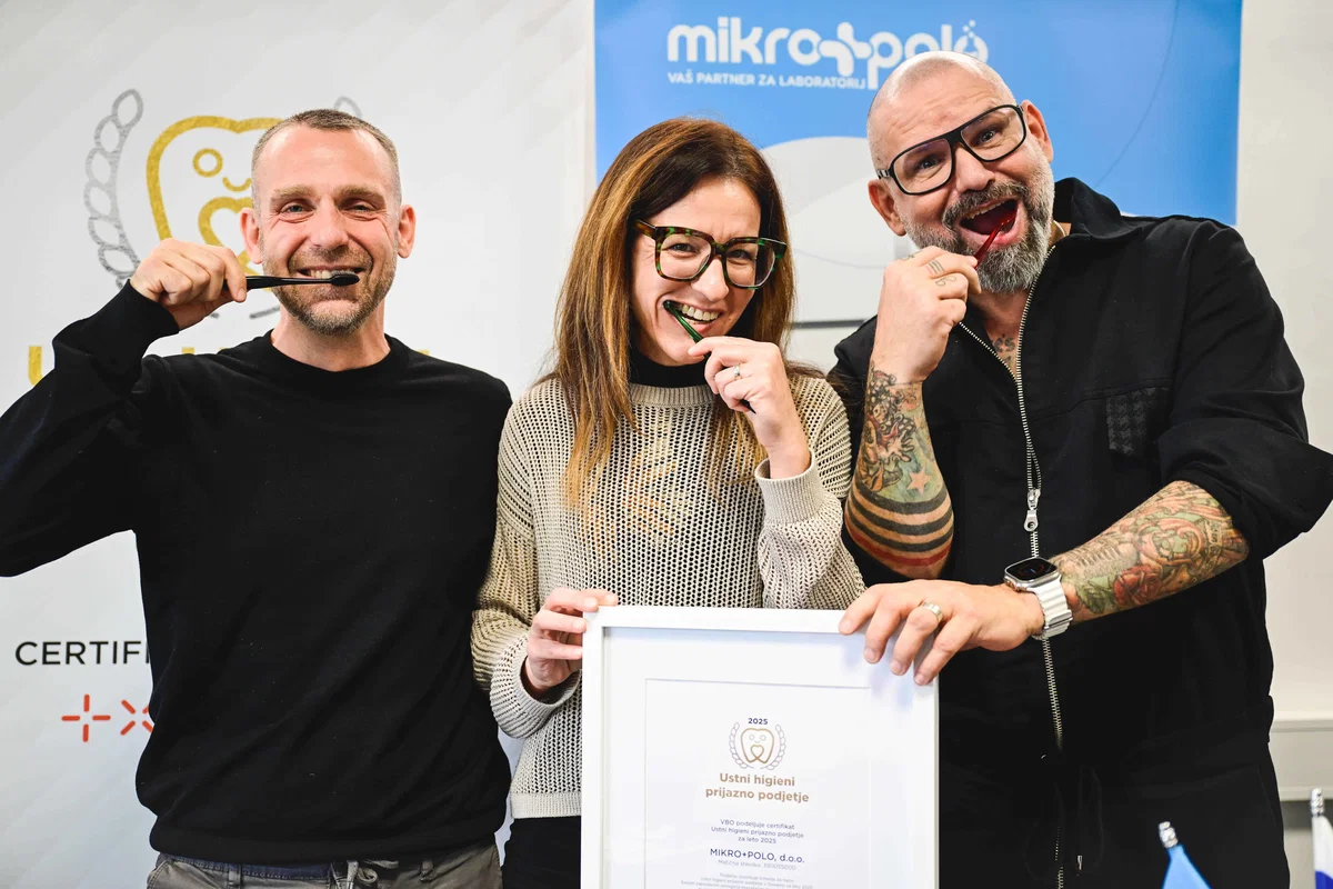 Prvi certifikat »Ustni higieni prijazno podjetje« prejel Mikro+Polo