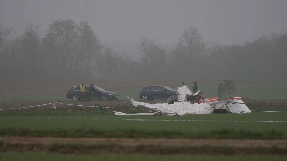 V letalski nesreči pri Gančanih umrli trije ljudje