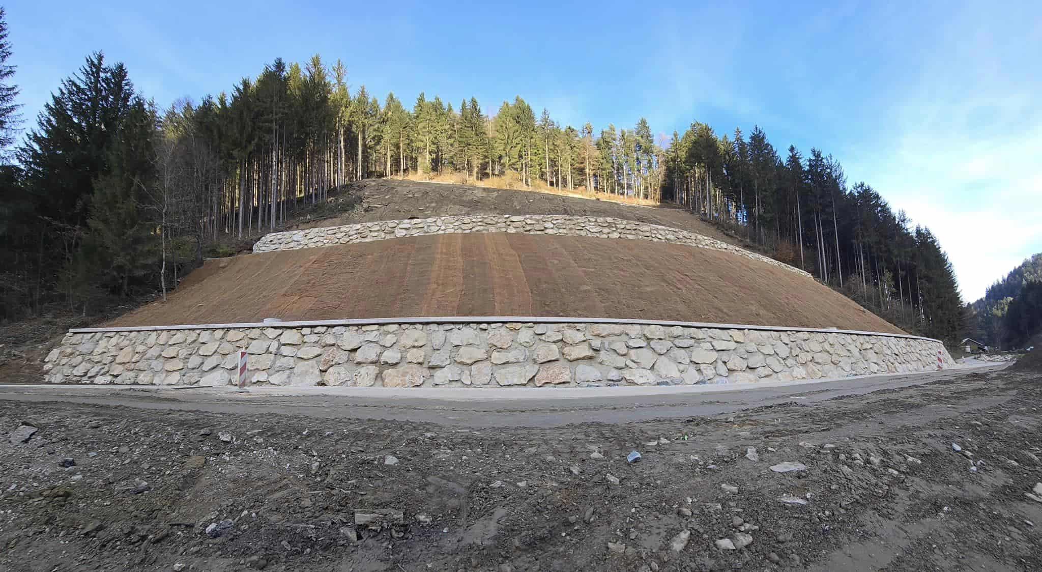 Sanacija plazu Artviga v dolini Velunje se približuje zaključku