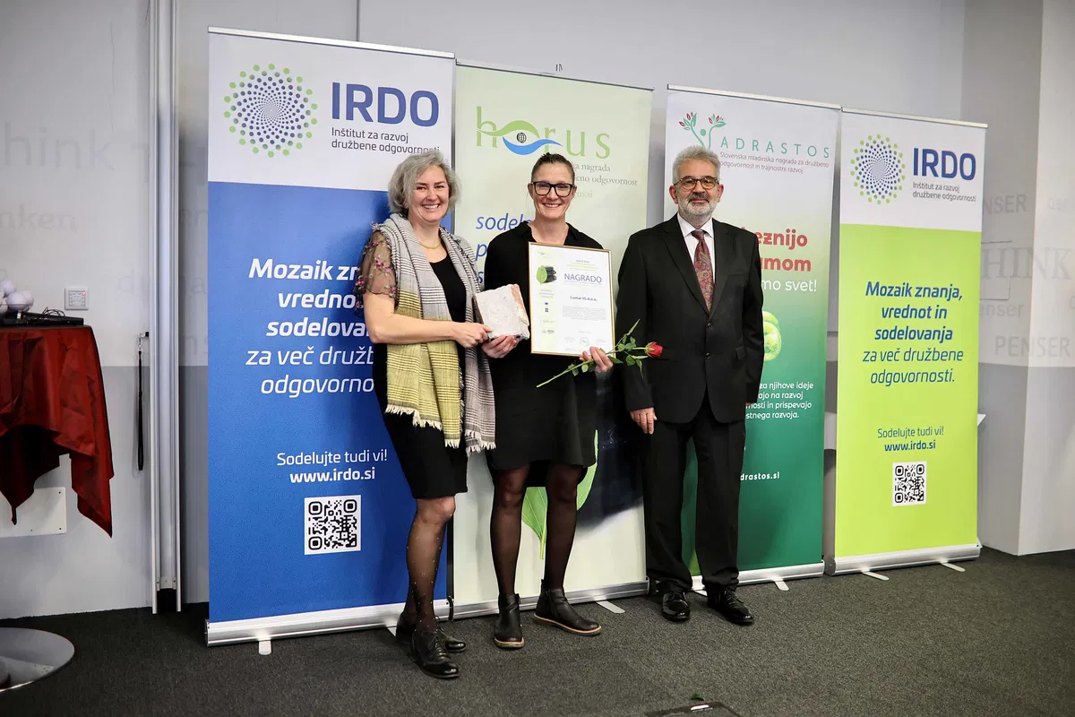 Lumar že drugič prejel nagrado HORUS za strateško družbeno odgovornost in trajnostni razvoj