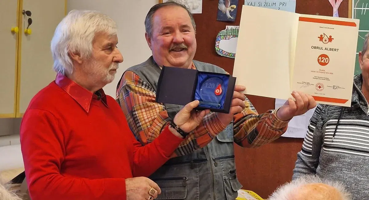Srečanje krvodajalcev v Mislinji: Berti Obrul 120-krat daroval kri