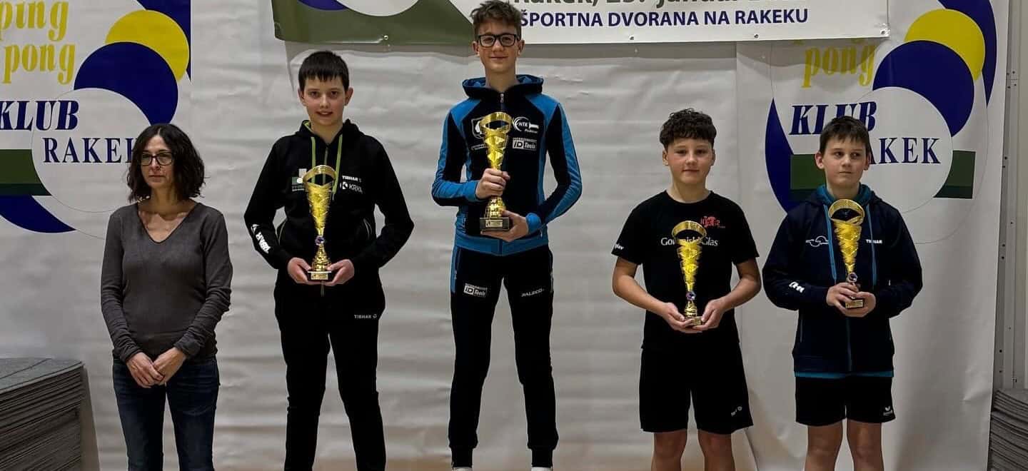 Odlični rezultati v namiznem tenisu za mlajše kadete NTK Fužinar Interdiskonta