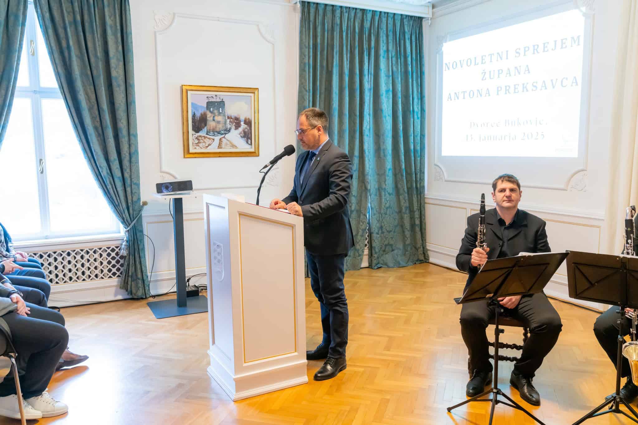 Novoletnem sprejemu župana Antona Preksavca: Zahvala vsem za njihovo trdo delo in prispevek k razvoju občine