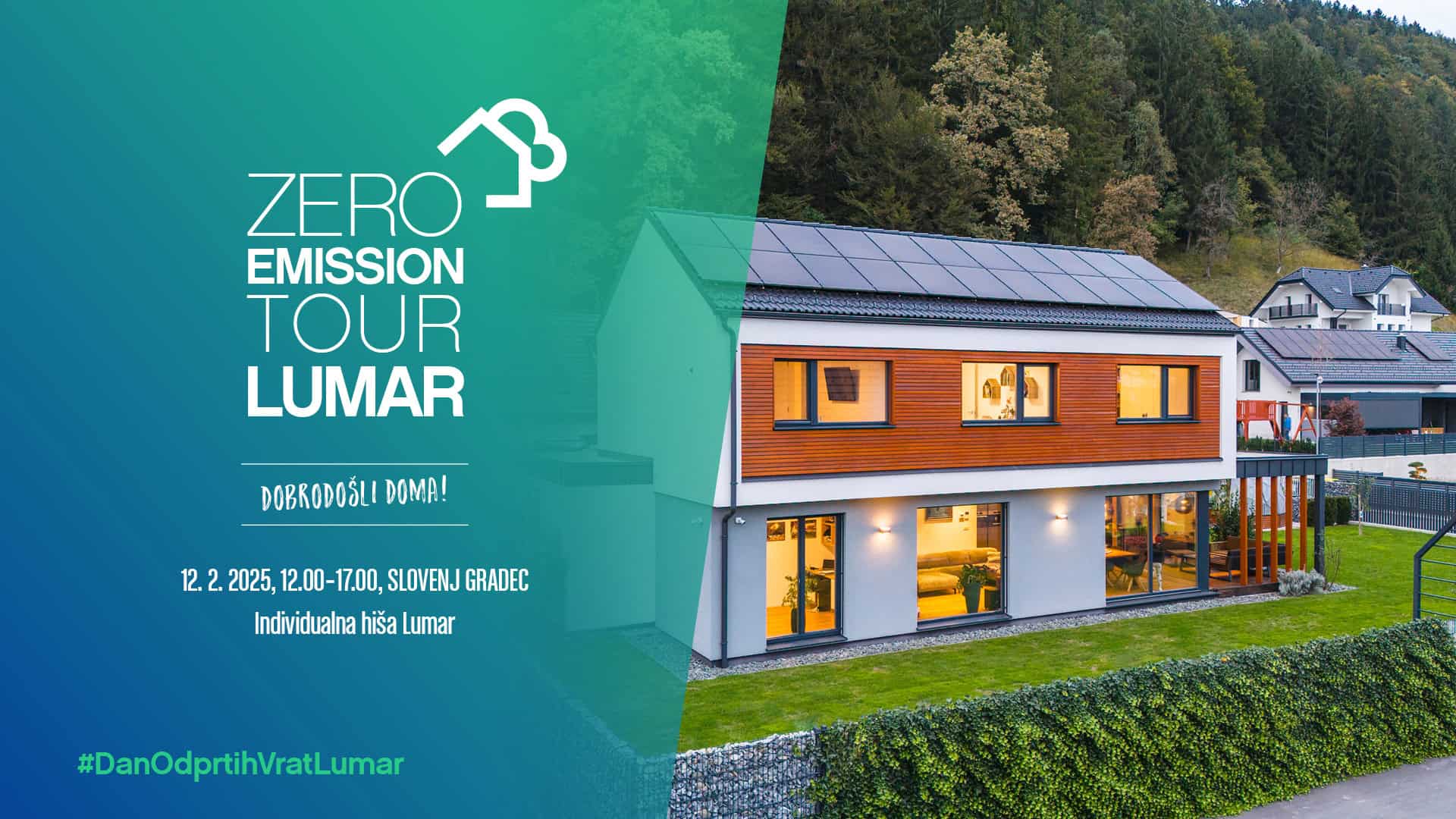 Lumar Zero Emission Tour: Na ogled individualna skoraj-nič energijska hiša Lumar
