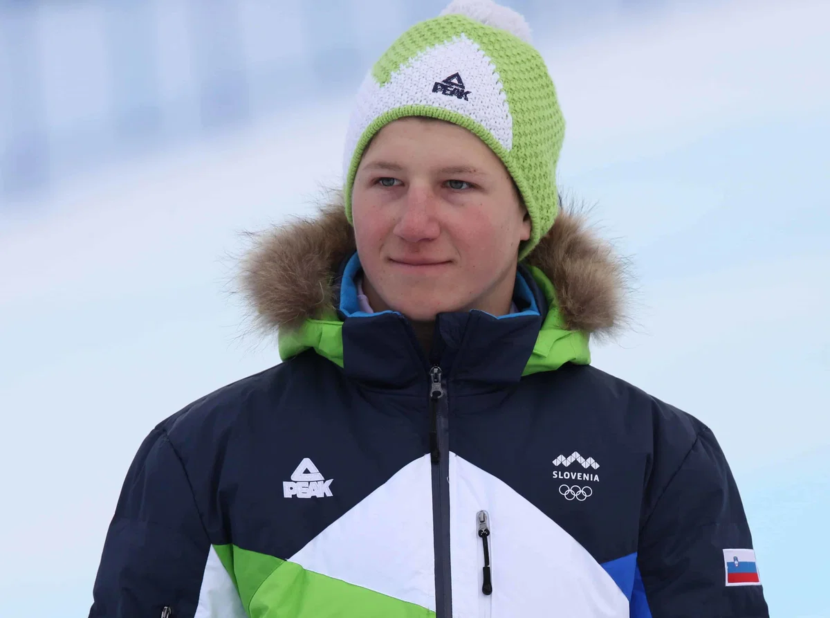 Korošec Rok Ažnoh v evropskem pokalu na stopničkah še na tekmi v superveleslalomu