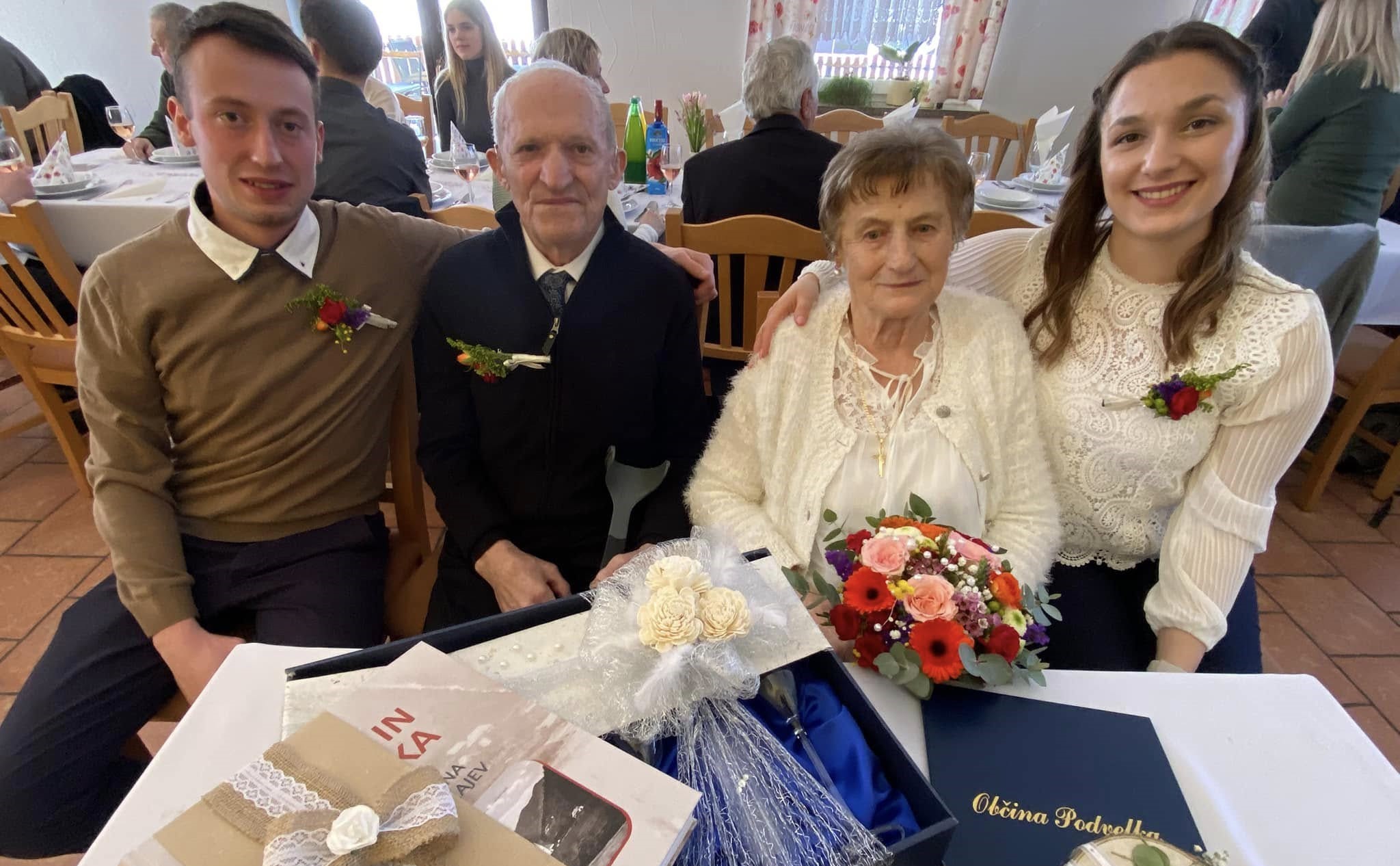 V Občini Podvelka sta Marija in Ivan Garmut praznovala 60 let ljubezni - diamantno poroko