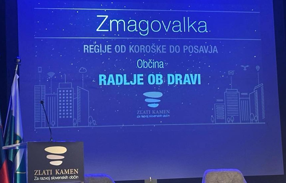 Občina Radlje ob Dravi prejela priznanje Zlati kamen za najbolj prodorno občino v regiji