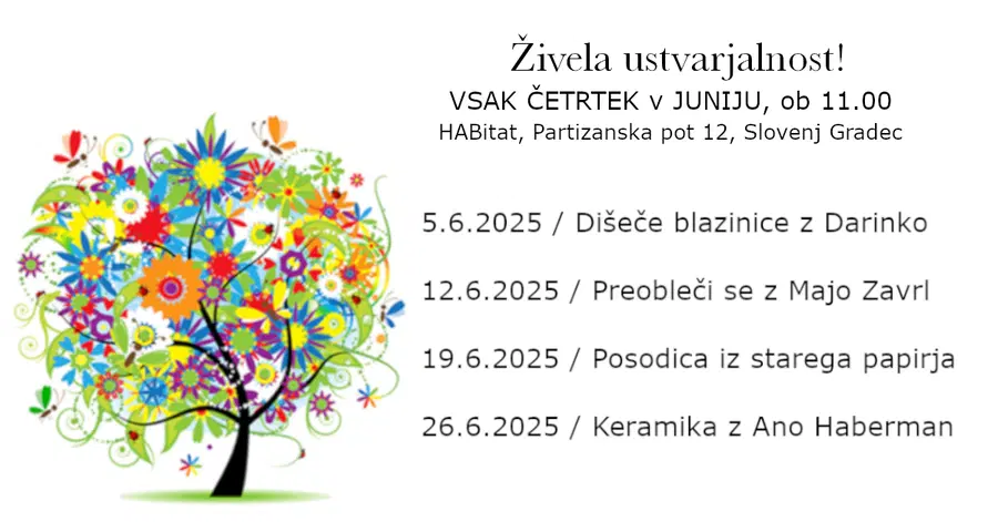 Junij v znamenju ustvarjalnosti: delavnice za vse generacije