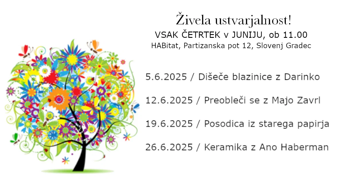 Junij v znamenju ustvarjalnosti: delavnice za vse generacije