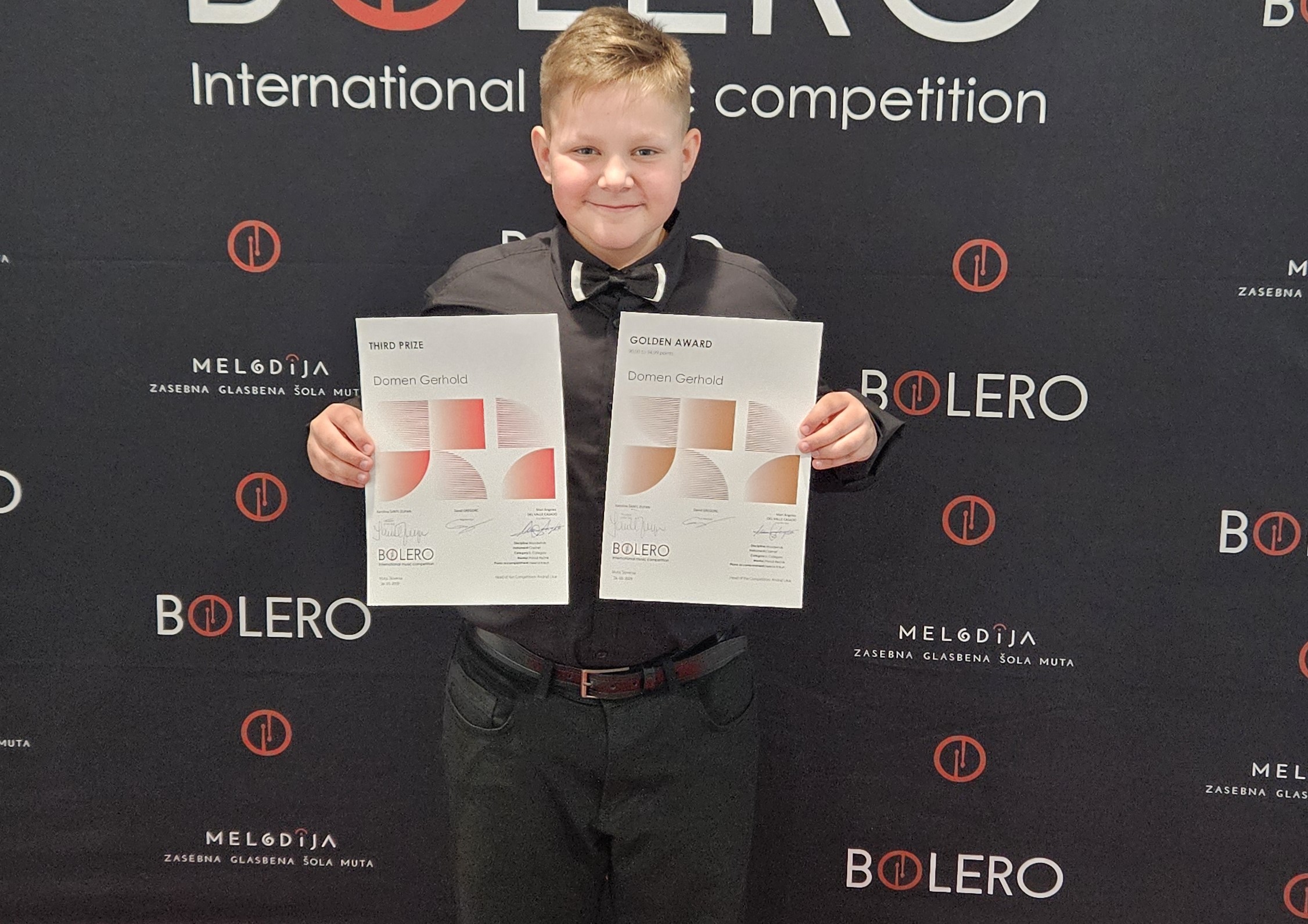 Mladi klarinetist z Mute navdušuje – Domen Gerhold znova zlati na mednarodnem tekmovanju