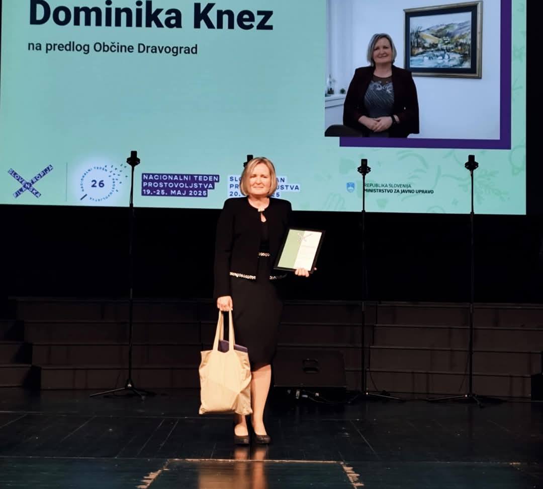 Naj prostovoljka Dravograjčanka Dominika Knez, Vuzenica naj prostovoljstvu prijazna občina