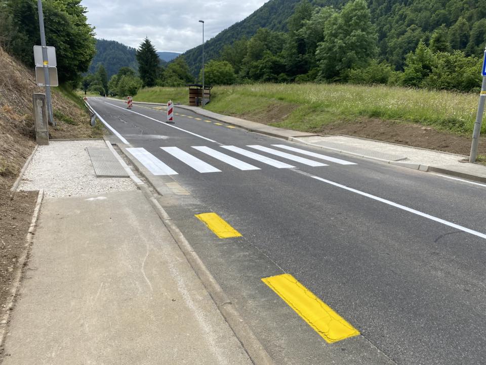 V Ožbaltu prestavili prehod za pešce za večjo varnost otrok in mladine