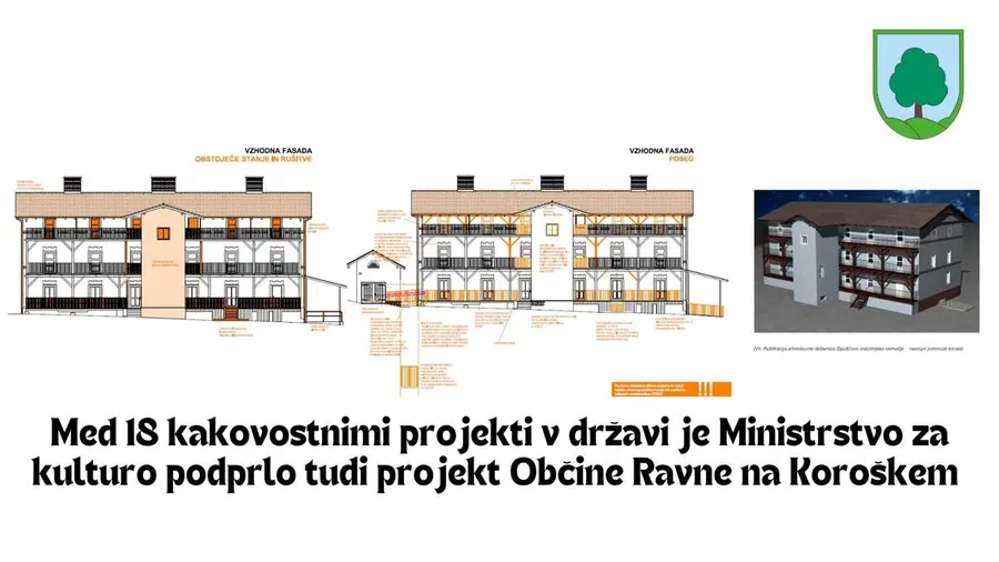Med 18 projekti Ministrstvo za kulturo podprlo tudi projekt Občine Ravne na Koroškem
