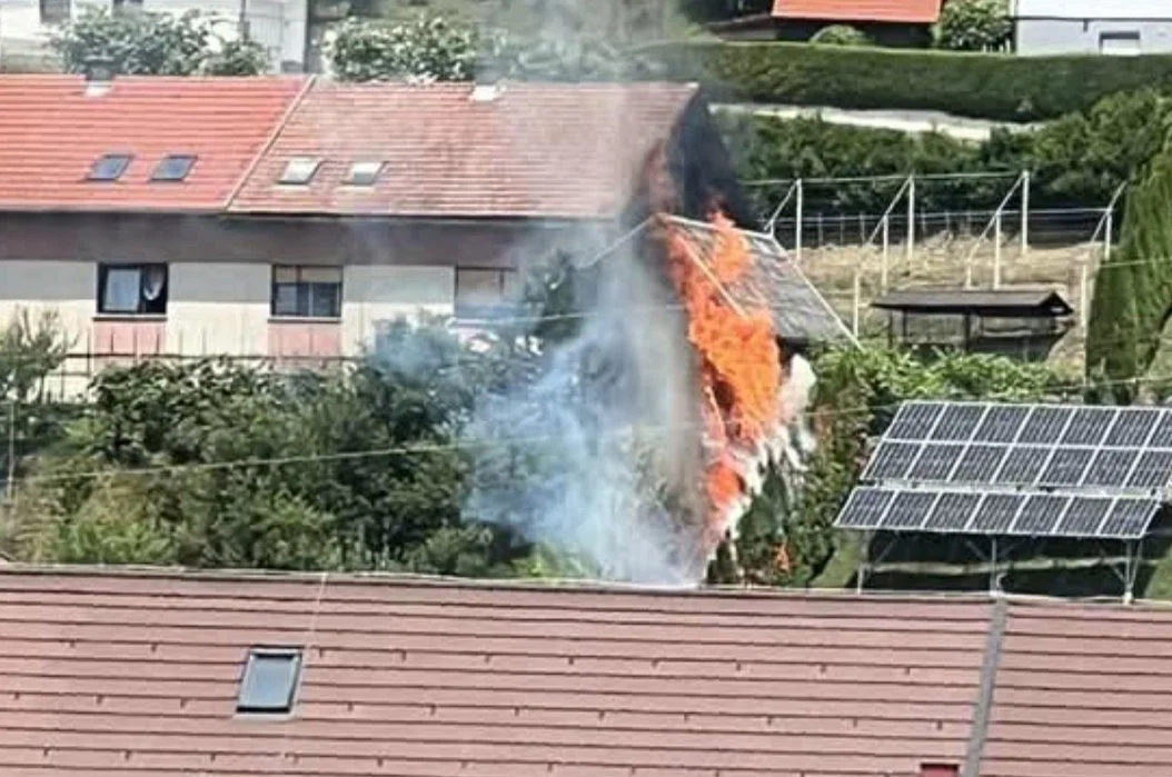 FOTO: Gasilci PGD Dravograd so posredovali pri požaru žive meje