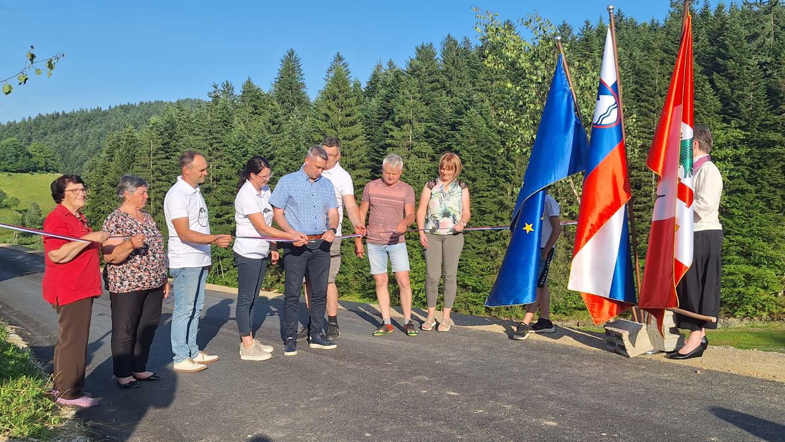V Občini Podvelka so uradno predali cesto Marajh njenemu namenu (FOTO)