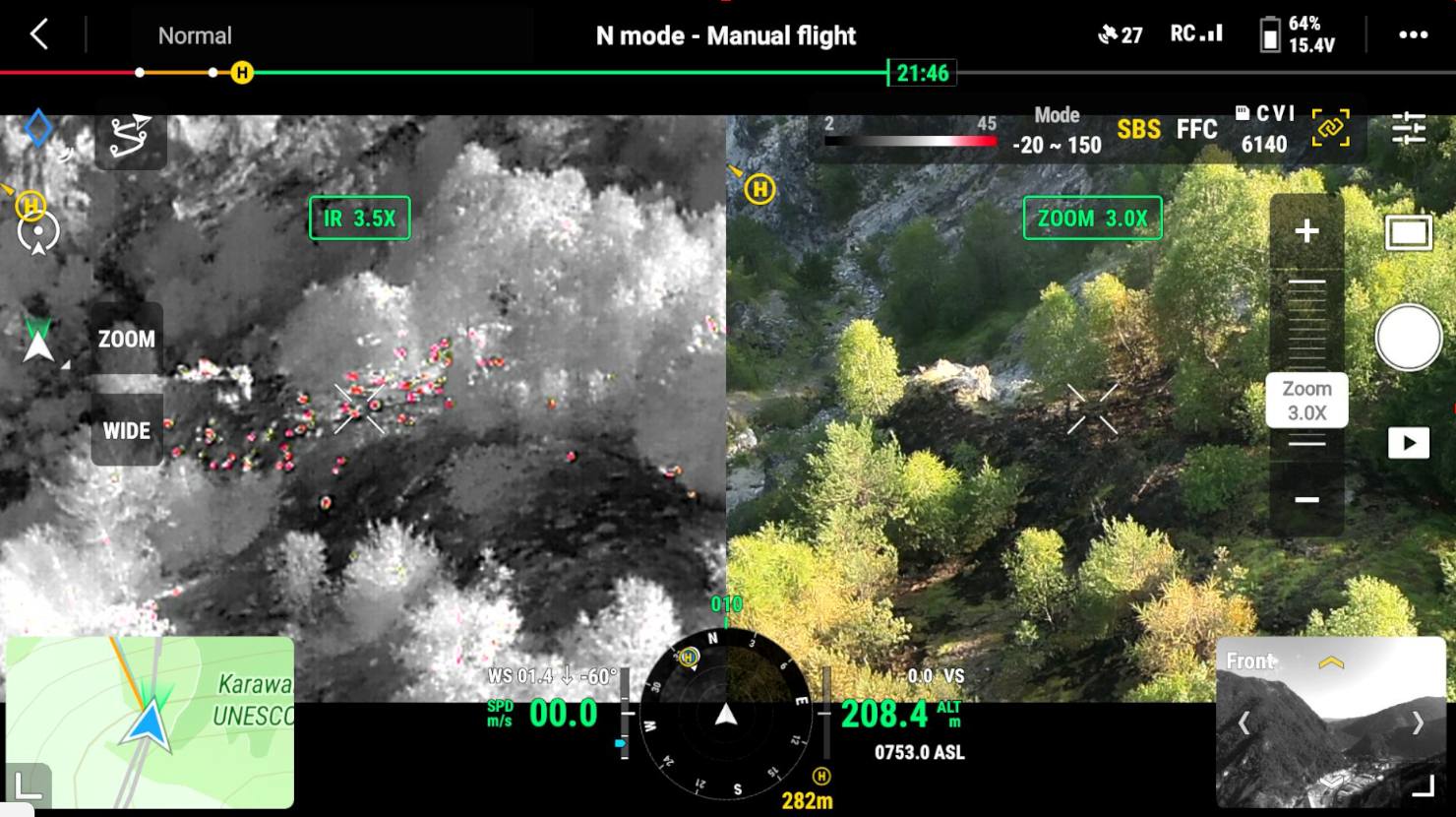 FOTO: Pregled s termo kamero pokazal žarišča, aktivirane bodo letalske sile