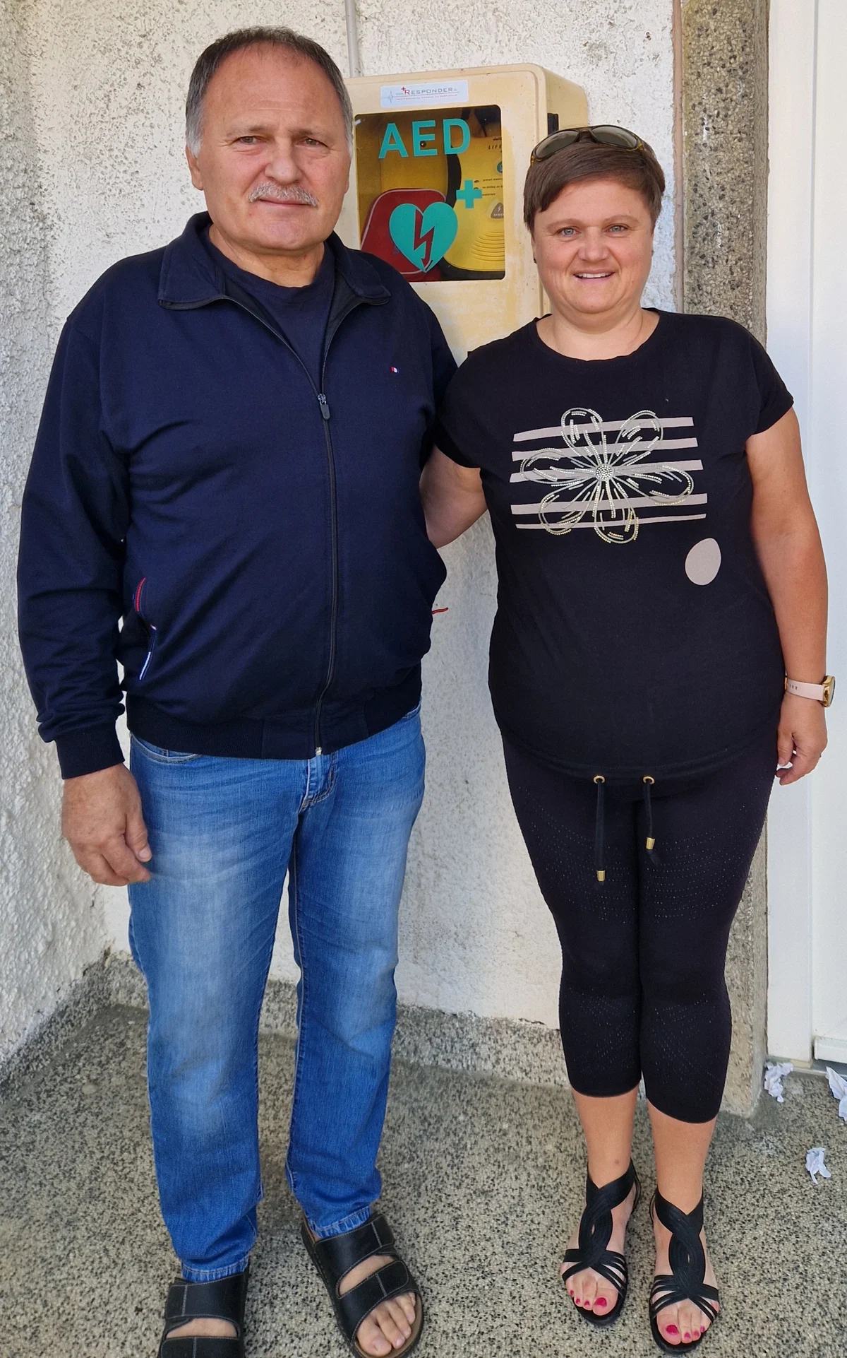 Herman Novak: Živ sem zaradi uspešne uporabe AED in požrtvovalnosti Petre