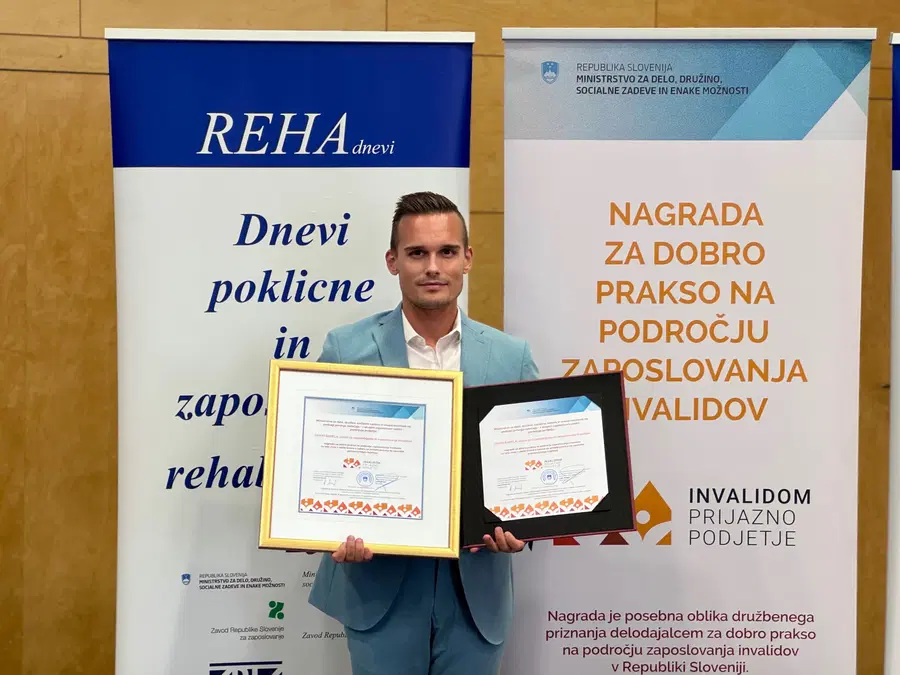 Zavod Radela prejel priznanje "Invalidom prijazno podjetje"