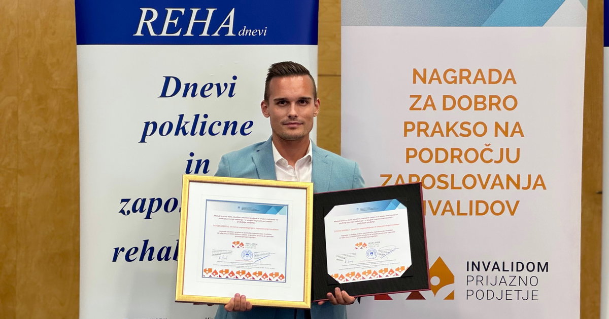 Radela Zavod Radela prejel priznanje