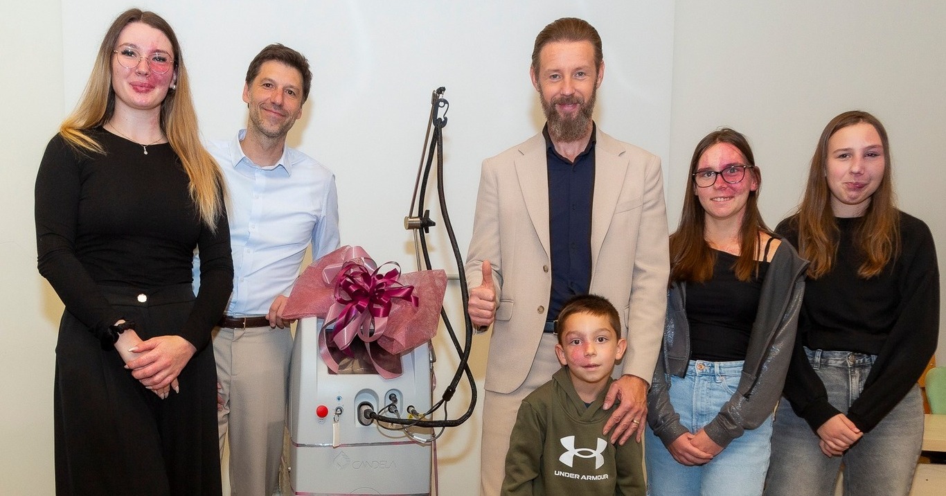 Društvo Viljem Julijan ljubljanski dermatovenerološki kliniki podarilo laser za ognjena znamenja