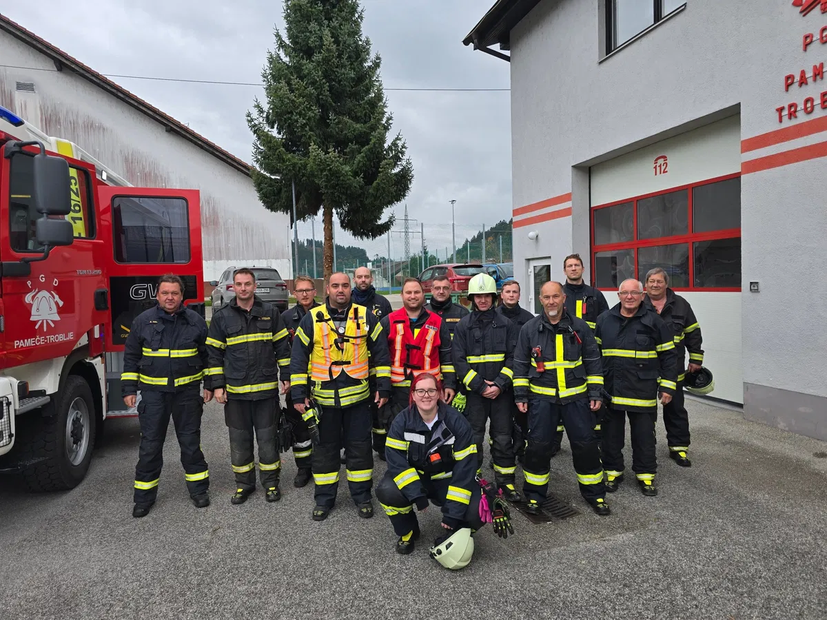 FOTO: Gasilci uspešno izvedli obsežno vajo spodnjega sektorja pri lovski koči Gradišče