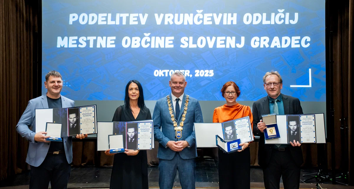 VIDEO in FOTO: Slavnostna podelitev Vrunčevih odličij 2025 v Slovenj Gradcu navdušila