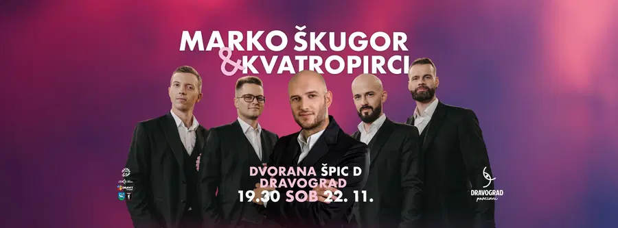 Naj vas Marko Škugor in Kvatropirci očarajo na jesenski večer v Dravogradu