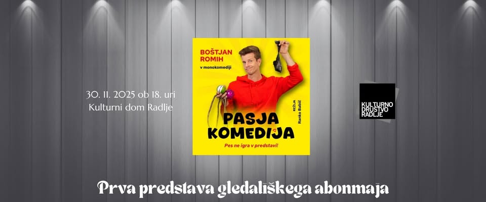 V Radljah bo odmeval smeh ob novi monokomediji Boštjana Romiha