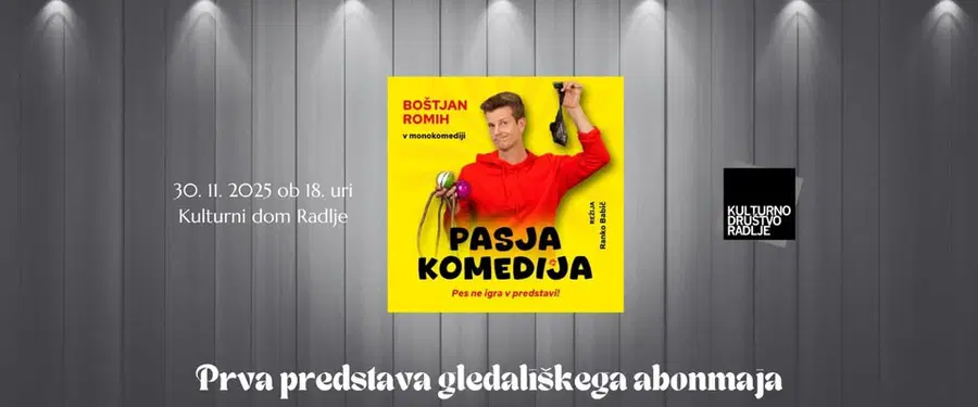 V Radljah bo odmeval smeh ob novi monokomediji Boštjana Romiha