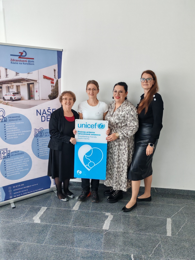 Zdravstveni dom Ravne postal »Dojenju prijazna zdravstvena ustanova«