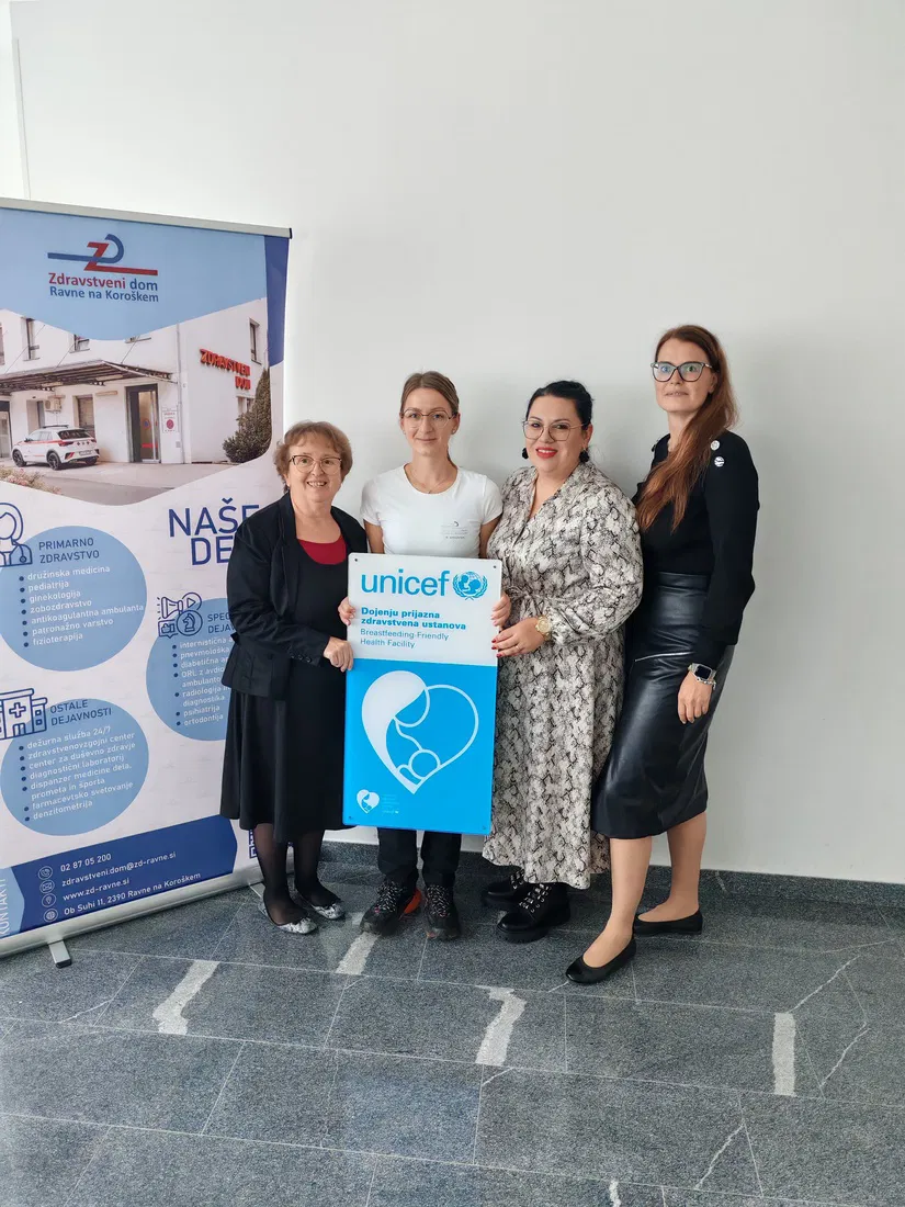 Zdravstveni dom Ravne postal »Dojenju prijazna zdravstvena ustanova«