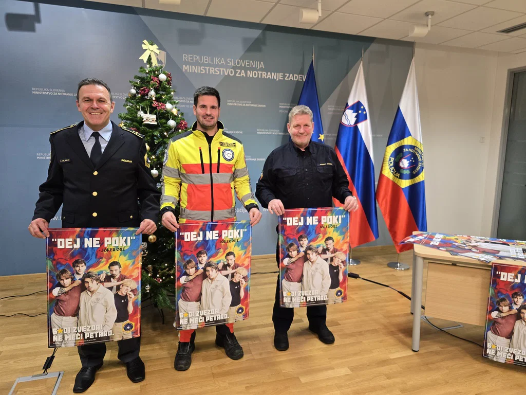 "Dej ne poki": Policisti, gasilci in reševalci skupaj s skupino Joker Out pozivajo k varnim praznikom