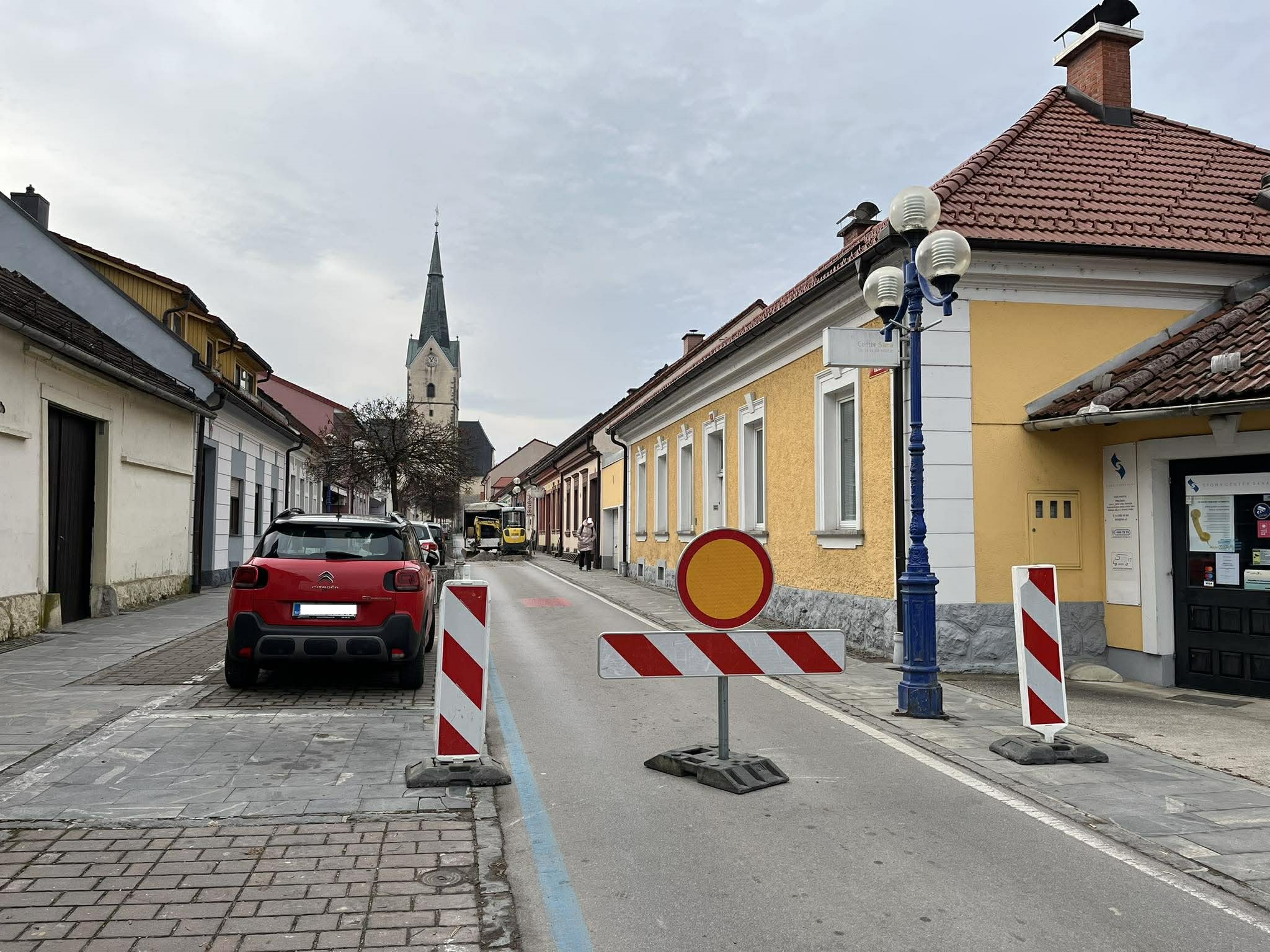 Zaradi del trenutno popolna zapora na Meškovi v Slovenj Gradcu