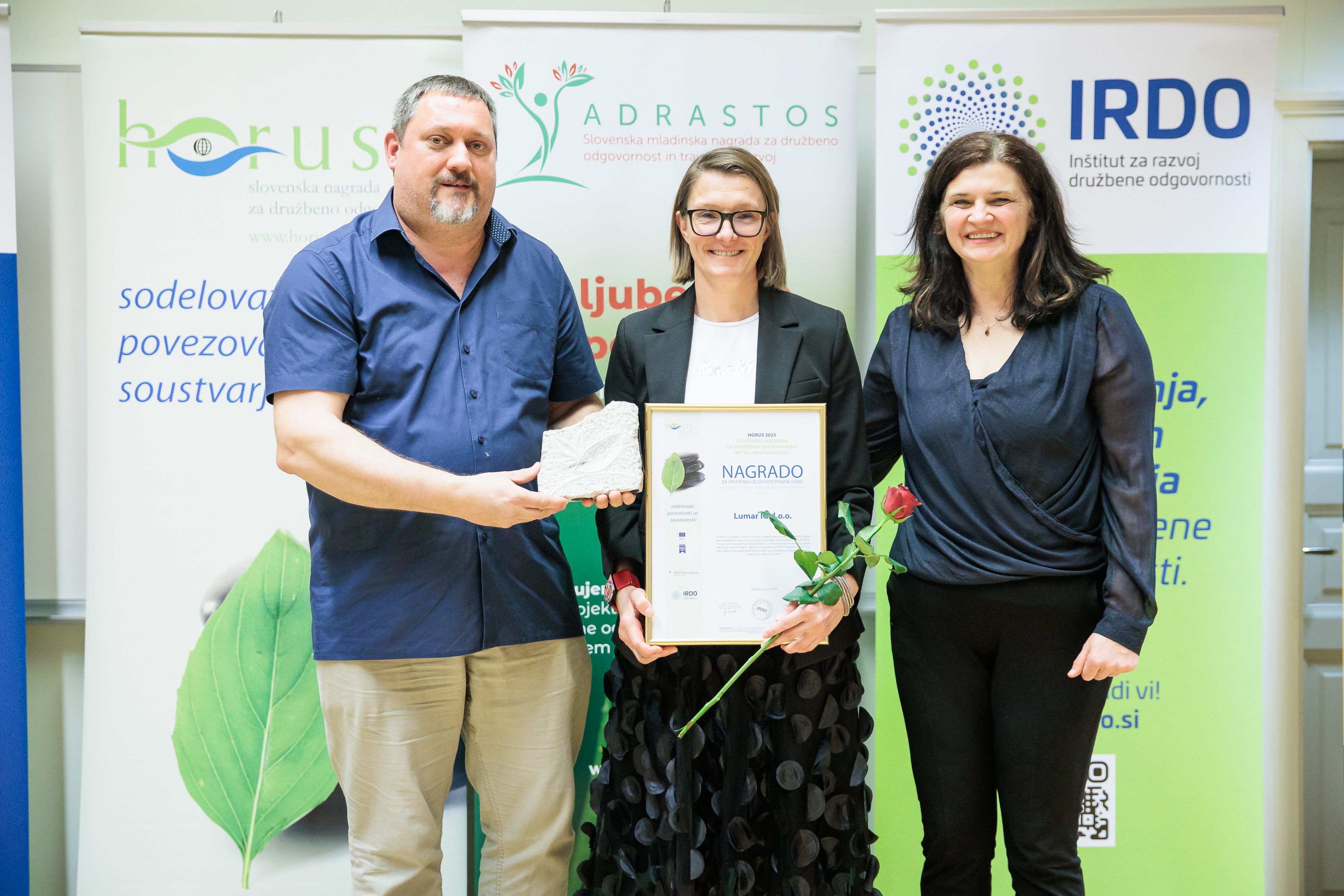 Lumar že tretjič prejel nagrado HORUS za strateško družbeno odgovornost