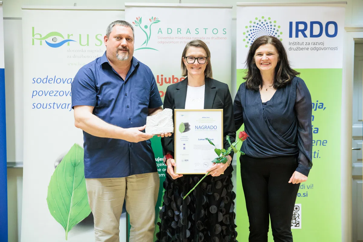 Lumar že tretjič prejel nagrado HORUS za strateško družbeno odgovornost