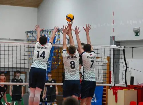(FOTO) Vid Merkač in Ožbi Slatinšek del uspešne slovenske odbojkarske reprezentance